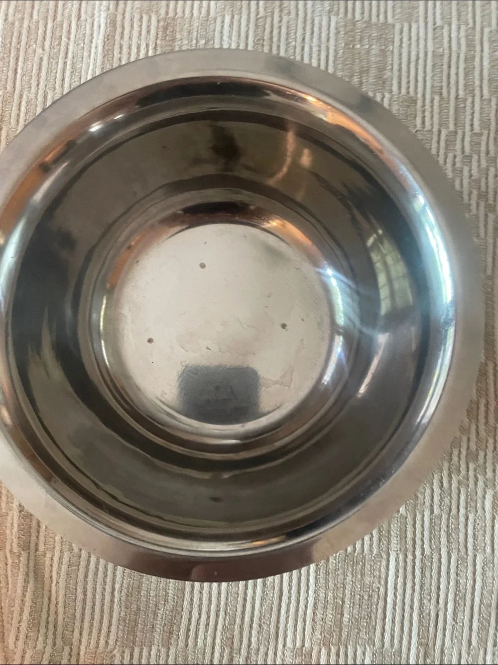 Vintage Stainless Steel Serving Bowl - Silver